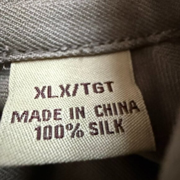 Tommy Bahama Olive Green 100% Silk Short Sleeve Button-Up Shirt - Size XL - Picture 6 of 13